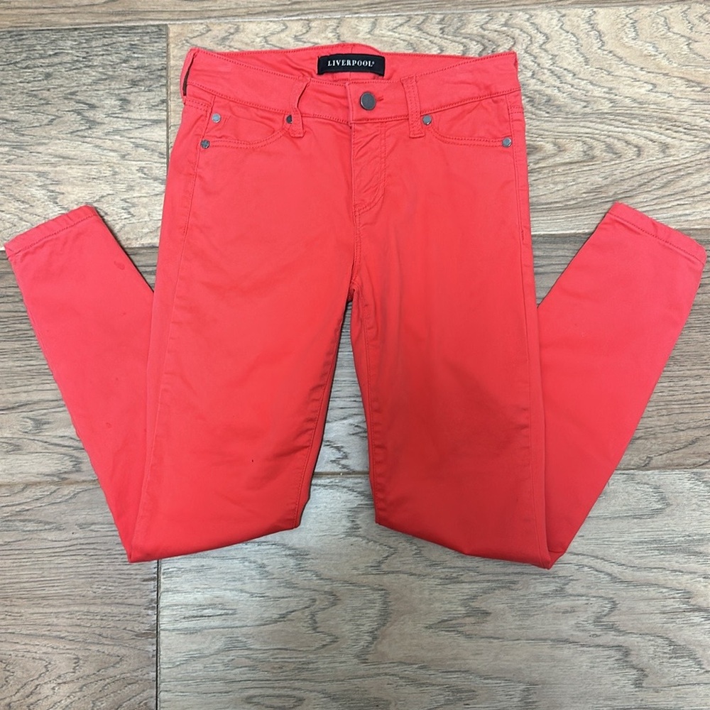 Liverpool Jeans Company Bright Coral Skinny Jeans